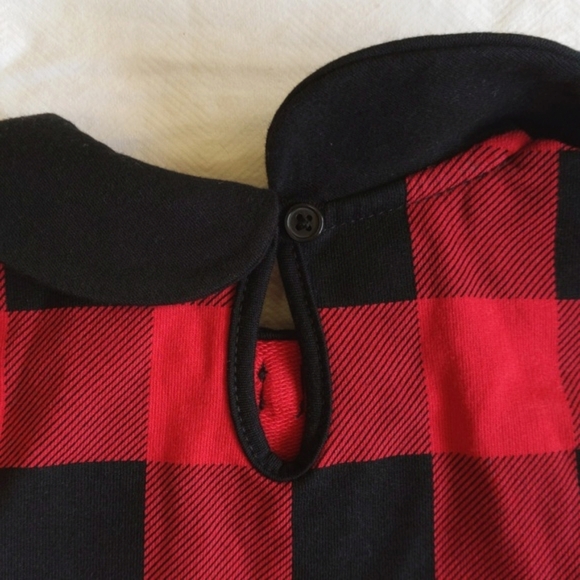 NEW joe fresh buffalo check peter pan collar peplum top 6-12 months baby girl - Picture 5 of 7